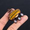 Tiger's Eye Copper Pendant, Copper Electroformed Pendant Jewelry. Gift For Women Handmade Pendant Gemstone Jewelry