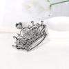 Rhinestone Crown Brooch Vintage Sweater Cardigan Coat Business Suit Lapel Pin Women Jewelry Gift