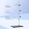 Iron Stand with Square Base for Laboratory Experiments - Complete Set with Flask Clamp & Burette Holder