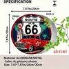 Винтажная металлическая настенная вывеска 'Route 66 Classic Truck Gas Station' для бара