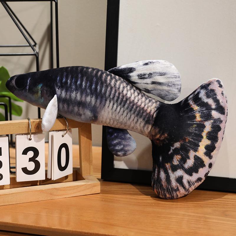 Плюшевая игрушка «Цветная гуппи» - Игрушка-подушка, имитирующая тропическую рыбу