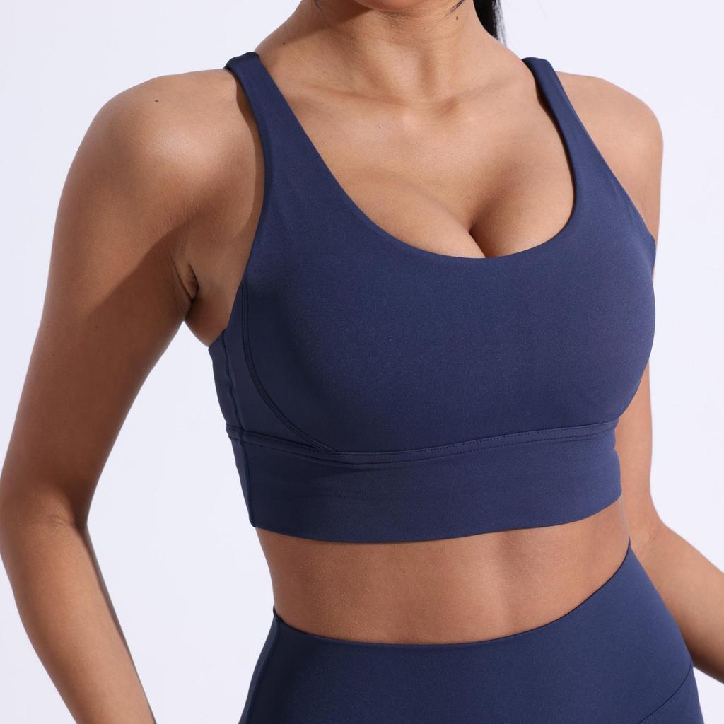 Женский спортивный бюстгальтер для йоги с перекрещенной спинкой Nude Feel