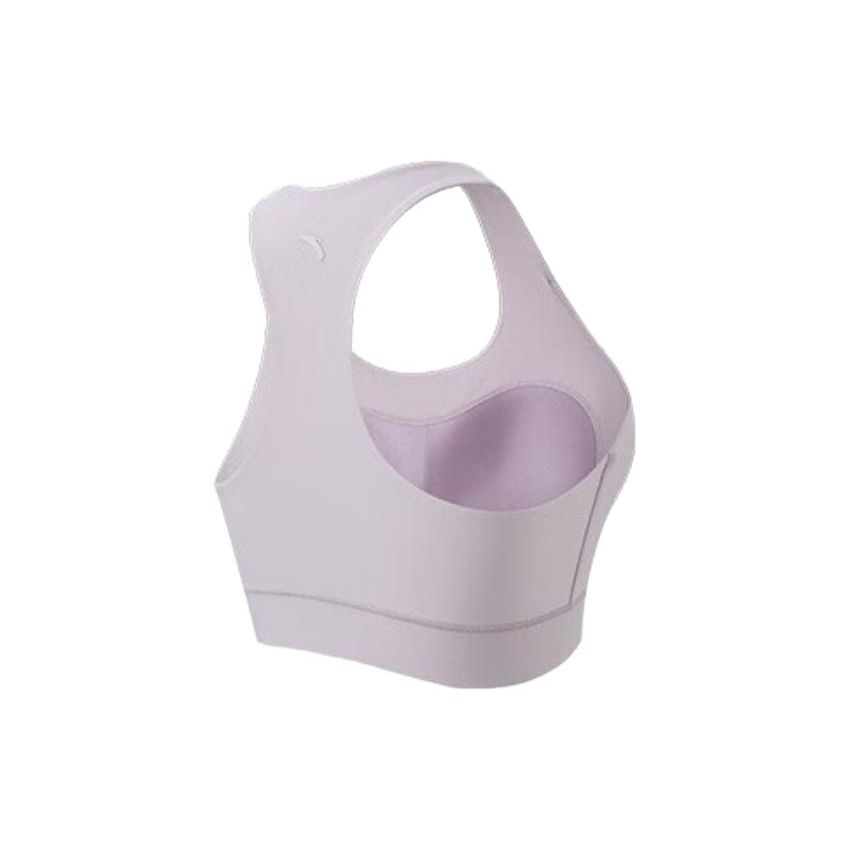 Anta Однотонный спортивный бюстгальтер для йоги и фитнеса Женское нижнее белье Туманно-серый-розовый 962527131-3