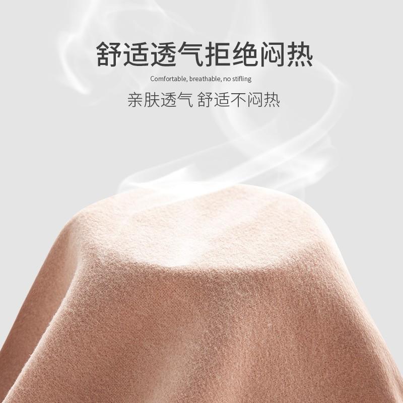 Thermal Base Layer Set Men Women Warm Fleece-Lined Long Sleeve Top Pants Soft Double-Sided Brushed Cotton Blend