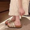 One-word Women's Outer Slippers Summer New Fashion Versatile Flat-bottomed Beach Sandals