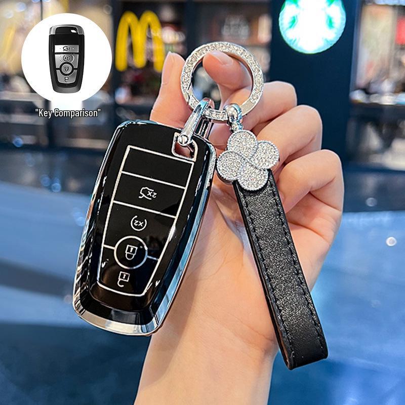 Чехол для ключей Ford Edge L для Explorer, Mondeo, Focus, Ranger, Escape, Evos, Mustang Пряжка