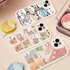 Милый чехол для телефона Bubu Dudu для iPhone 16 15 14 13 12 11 Pro Max Plus Ударопрочный кожаный чехол