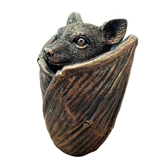 Хэллоуин Готический Ящик для хранения в виде летучей мыши Имитация летучей мыши Смола Фигурка Статуэтка Ретро Летучая мышь Ювелирные изделия Безделушки Органайзер Коробка Украшение для вечеринки Орнамент