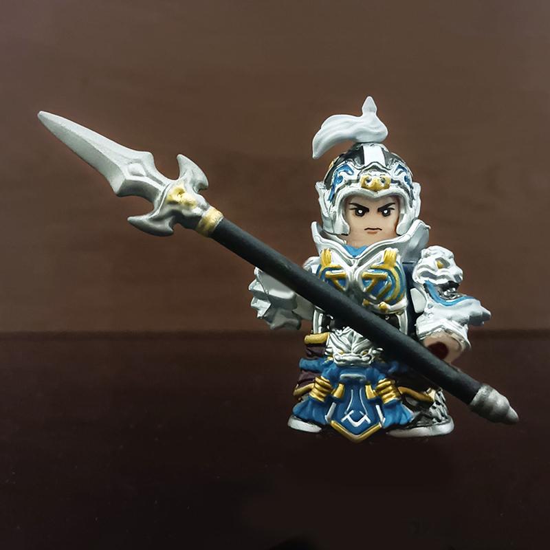 1pcs of Three Kingdoms Warrior Hero Warrior Zhao Yun Lu Bu Weapon Figure Brick Building Block Children's Gift Toy