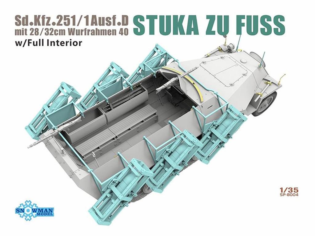 Модели Снеговика Масштаб Немецкий Бронированный Транспортер Sdkfz с Ракетой Пластиковый SP358004 1/35 251/1D 28/32см Крепление, Модель, (Военная техника)