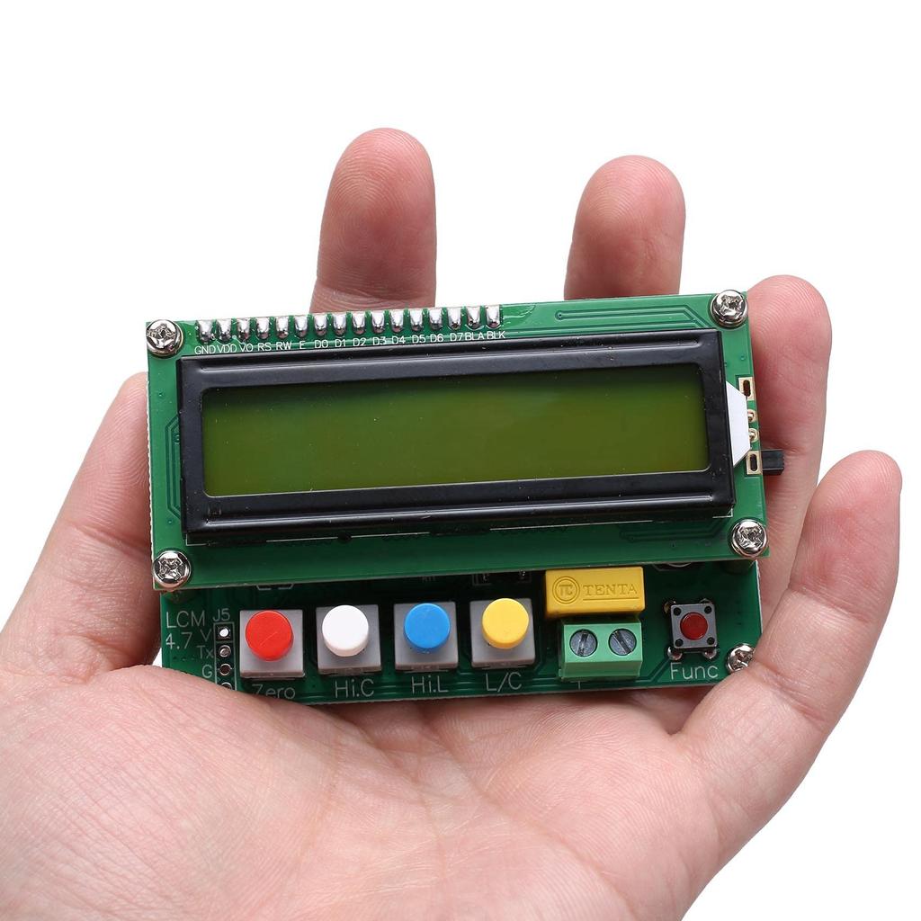 Ahvqevn Цифровой конденсаторный измеритель емкости с ЖК-дисплеем, тестер с интерфейсом Mini USB и USB-кабелем, измеритель индуктивности/емкости L/C, измеритель,