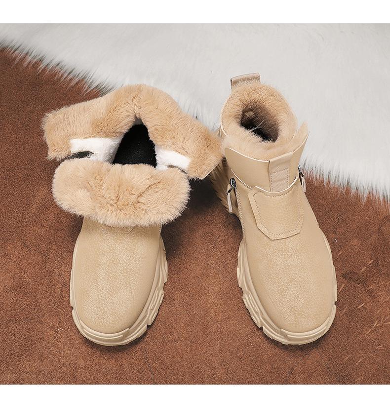 Мужские зимние высокие водонепроницаемые ботинки для снегоступов с теплой бархатной подкладкой для активного отдыха, противоскольжения и альпинизма.