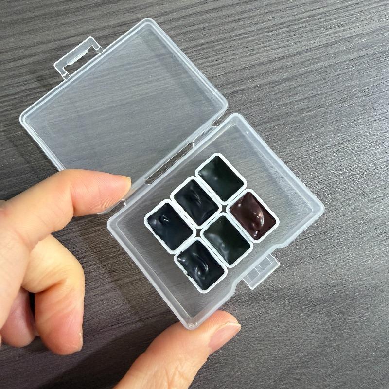 6 Colors 1ml White Night Collection Precipitation Color Master Level Solid Watercolor Pigment Portable Art Painting Supplies