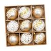 9 Pieces 2.3inch Christmas Tree Ball Ornaments Xmas Hanging Decoration Decorative for Table