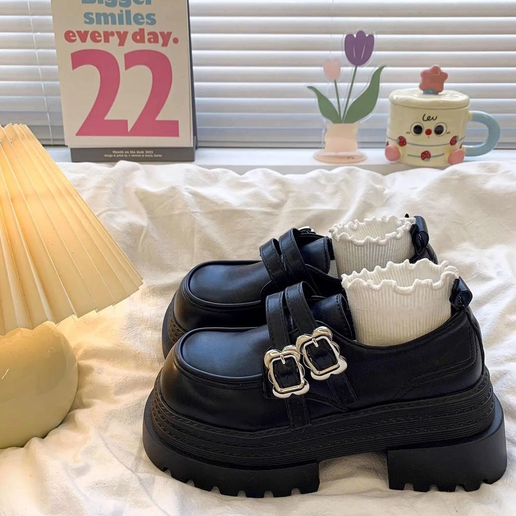 Кожаные Повседневные Женские Туфли-Лодочки Офисные Черные в Корейском Стиле Популярные Молодежные На Акции Удобные и Элегантные Слипоны 39 Обувь для Женщин