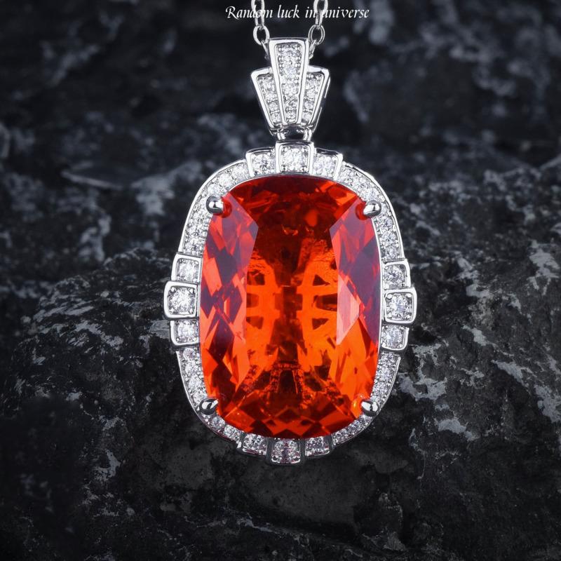 BELLA BOX Тяжелое тяжелое каратное ожерелье с подвеской из высокоуглеродистого камня в стиле ретро, роскошное кольцо Fanta, цветное сокровище, серьги