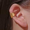 Fashion Ear Clip Simple Metal Polished Ear Bone Clip Punk Retro Wide Version Ear Pierced Earrings