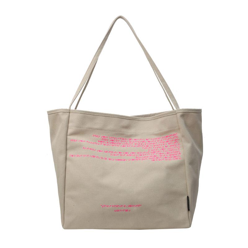 Холщовая сумка Женская большая вместительная сумка для письма Сумка-тоут на плечо