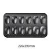 12 Cavities Carbon Steel Cake Mold Nonstick Baking Pan Shell Shape Baking Tray Pastry Cookie Bread Mold Bakeware Baking Tools