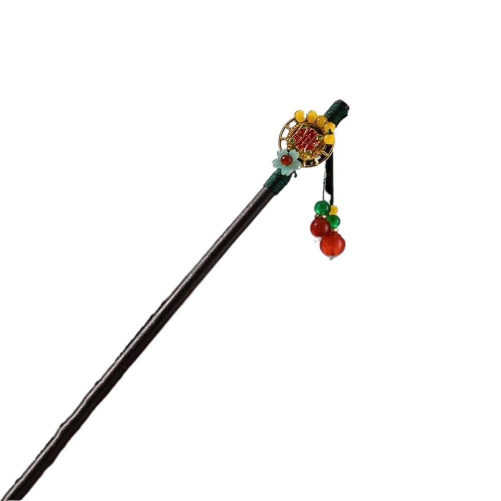 Disk Hair For Ladies Hair Accessories Flower Hair Sticks Wooden Hair Fork Chinese Style Hairpin