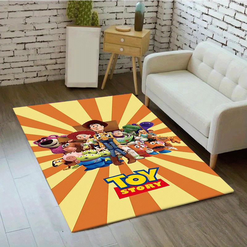 1pc Toy Story Pattern Area Rug Soft Flannel Floor Mat for Living Room, Office, Bedroom and Carpet, Sofa Coffee Table Floor Mat