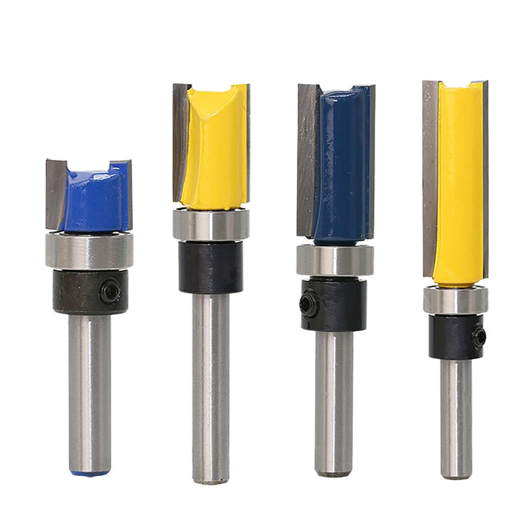 Набор фрез для деревообработки Набор фрез для фрезерования заподлицо из карбида вольфрама с хвостовиком 6,35 мм