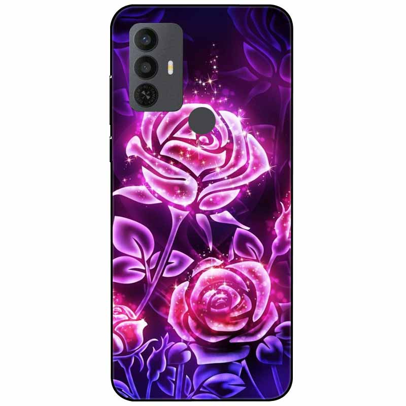 Phone Cover For Alcatel 1V 2021 Case Silicone Lovely Black Bumper Soft TPU Coque for Alcatel 1V (2021) 6002A 6002D 1 V Shells