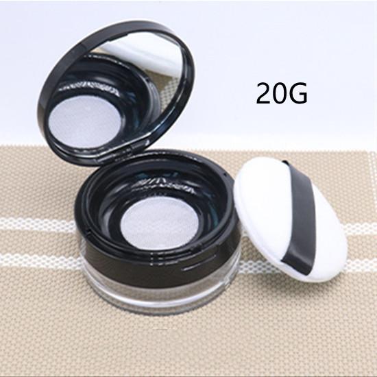 Портативная пластиковая пудреница, ручная пустая пустая пудреница с ситом, косметическая дорожная банка для макияжа, сито-контейнер