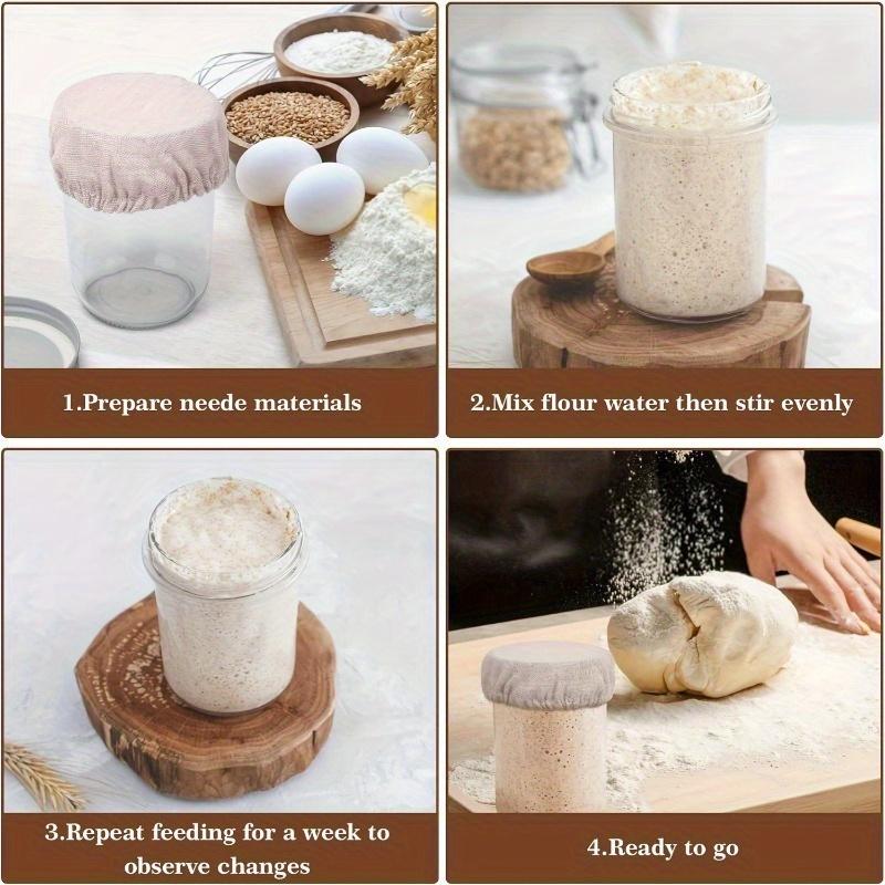 Тканевые крышки для банок из пшеничной соломы, многоразовые, моющиеся, эластичные, для закваски на пшеничной муке, комбучи, кефира, ферментации, подходят для банок 3-4 дюйма, высококачественные