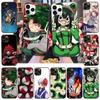 Чехол для iPhone 16 15 Plus 14 13 12 11 Pro 8 7 6S 6 SE 5S X XR XS Max Realme C30 C33 C31 9I Black Sofe Cover WI69 My Hero Academia