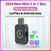 2024 Mini Carplay + Android Auto Wireless Adapter Apple iOS Smart Ai Box Car Play Wired To Wireless Dongle USB Plug and Play For VW Hyundai Jeep Benz