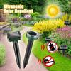 2Pack Outdoor Solar Ultrasonic Vibration Repeller Snake Repeller Mole Electronic Snake Repeller for Garden Yard Farm