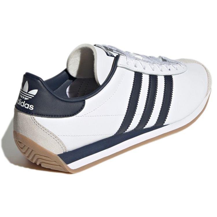 Adidas Оригинальные повседневные туфли Country Og Leather Retro Sports, легкие, нескользящие, с низким верхом, унисекс, повседневные туфли Cloud-White GY1008