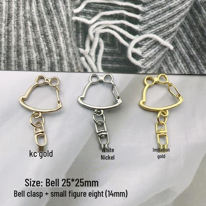 Handmade Metal Rotating Chick Keychain with Christmas Bell and Color Retention.