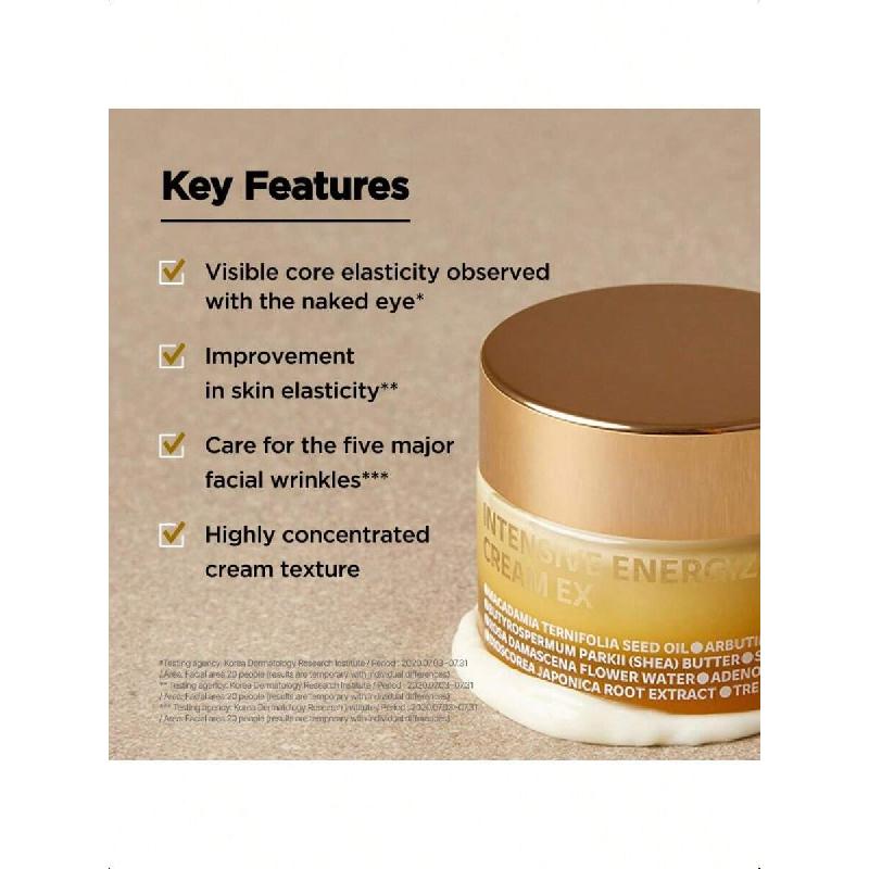Isoi Intensive Energizing Cream Ex 60ml Deep Moisturizing Formula For Skin Elasticity & Neck Firming Cream Korean Skin Care With Snail Mucin