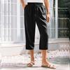 Женские укороченные брюки Stralght Pants With Pockets Lightweight Caual Loose Trousers