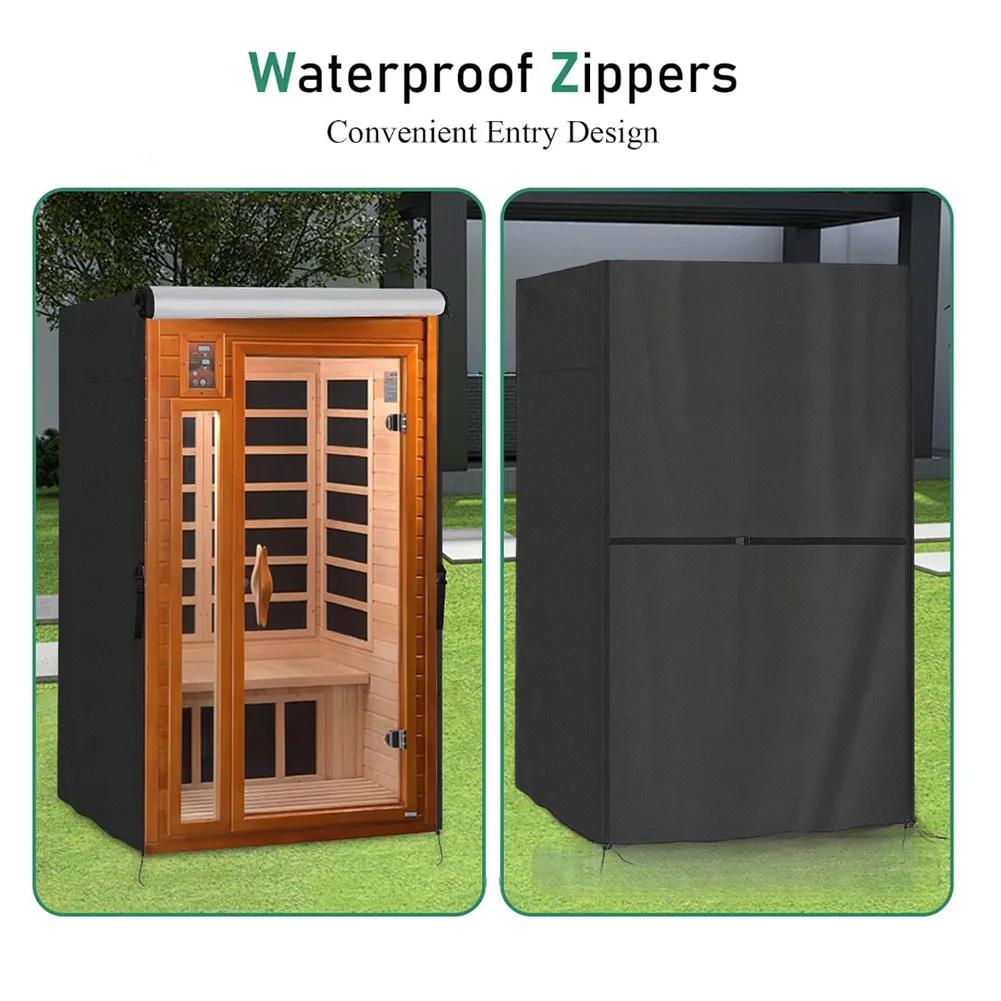 1 шт. Чехол для сауны на одного человека 97*109*193 см Внешний чехол для сауны на одного человека Водонепроницаемая защита Для деревянных инфракрасных домашних саун Комнатные части