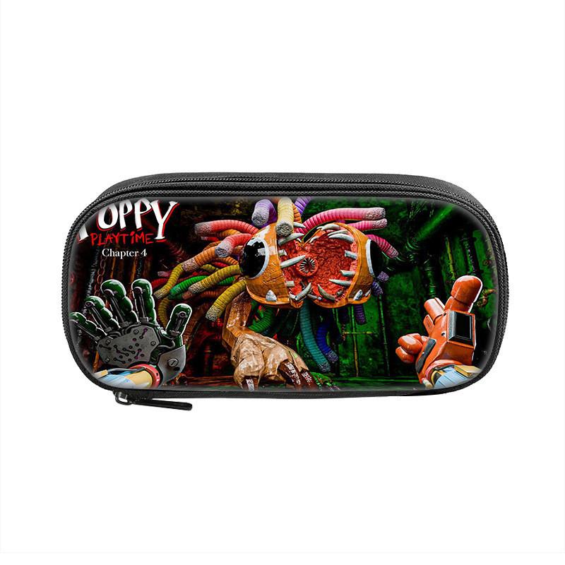 Принт с персонажами игры Poppy Playtime Однослойная сумка для хранения канцелярских принадлежностей для студентов и подростков