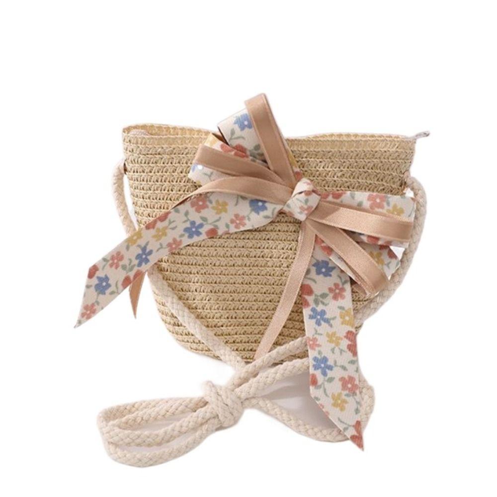 Большие поля Детская соломенная шляпа Сумка Дышащая сумка Уличная шляпа от солнца для девочек