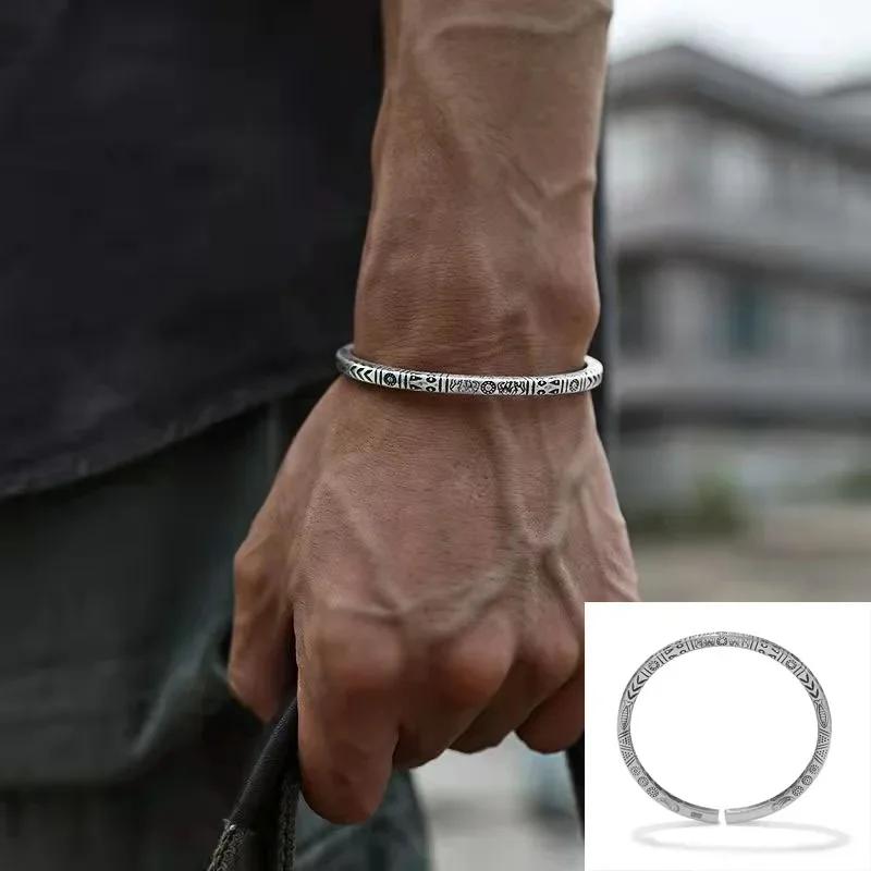 Модный регулируемый браслет-манжета с крыльями и перьями для мужчин, модный открытый дизайн, счастливое ювелирное изделие, подарок