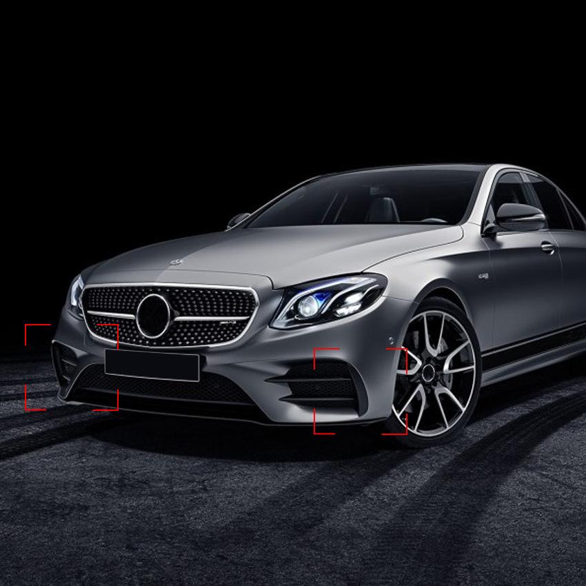 W213 передний бампер Canards, сплиттер, боковое вентиляционное отверстие, крышка плавника для Mercedes Benz C238 E200 E300 E350 AMG 2016-автомобиль