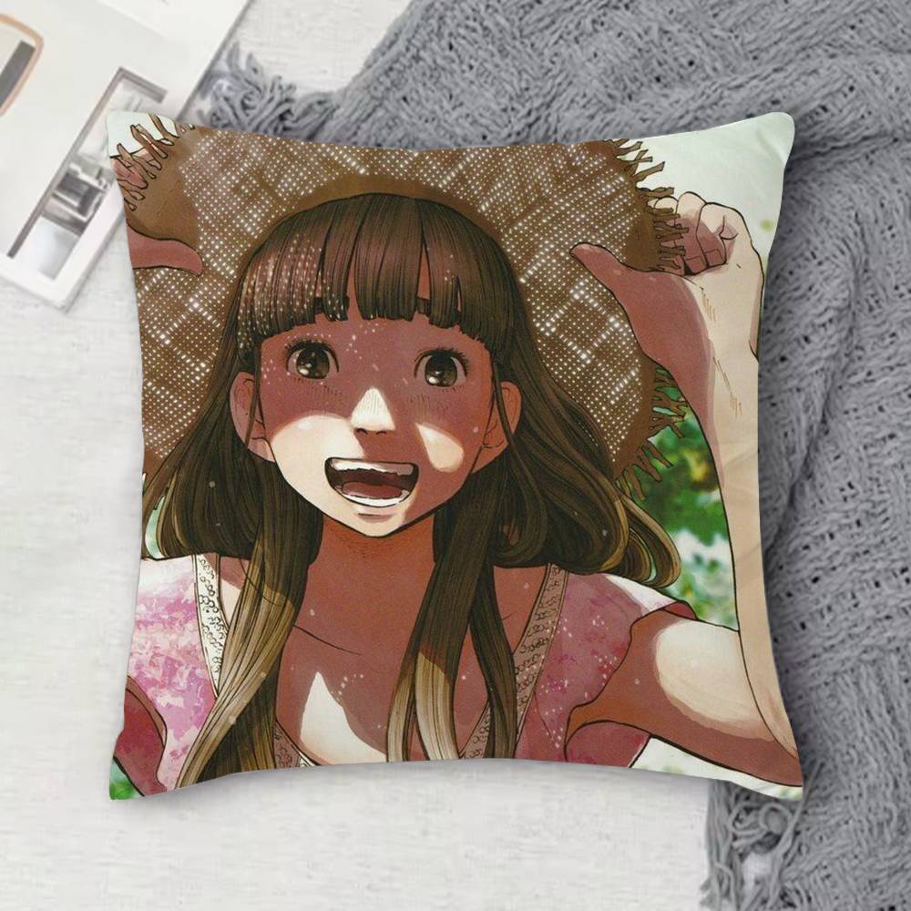 Декоративная квадратная наволочка с двусторонней печатью «GGoodnight Punpun» для дивана, гостиной, домашнего декора