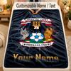 Фланелевое одеяло Coventry City FC С индивидуальным текстом имени Персонализированное Мягкое теплое покрывало Домашний декор Подарок