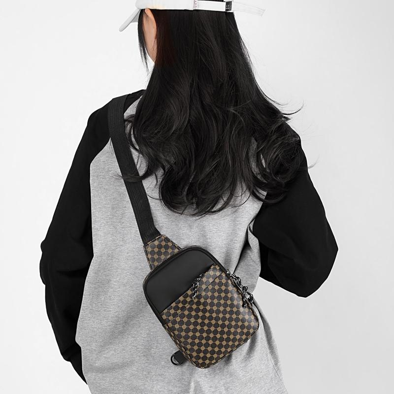 Мужская сумка через плечо с принтом, женская сумка на груди