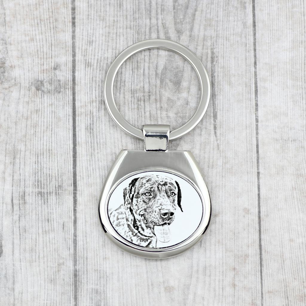 Catahoula Leopard Dog, Catahoula Cur - Keychain with a Dog, Keychain with a Print, Personalized Pendant from the Art-Dog Brand