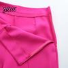 Slimming High Waist Trousers Women Pants Slim Fit Straight Leg Casual Solid Color Design Office Lady Long Daily Wear