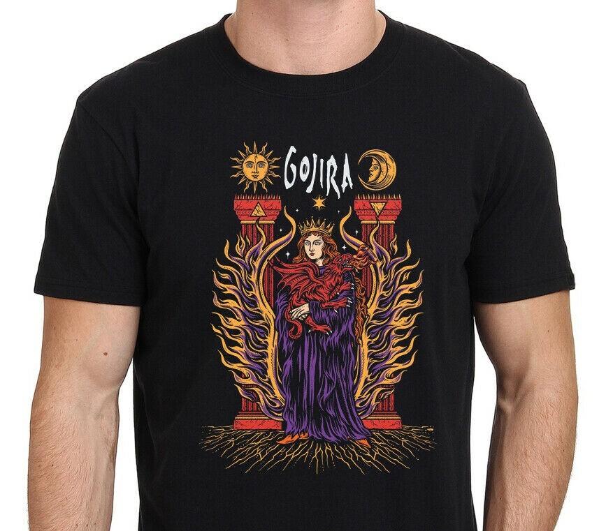 Постер тура Gojira по Северной Америке Черная мужская футболка S234XL Унисекс футболка