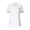 Elegant Short Sleeve Polo Shirt Women Tops Bright-White A11W423125FWT