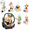 Baby Butterfly Stroller Rattles Infant Crib Mobile Plush Owl Bear Handbell Toddler Musical Doll Toys