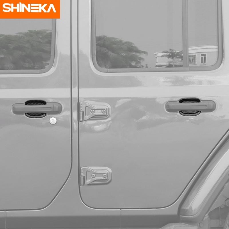 SHINEKA Car Door Bowl Decoration Cover Stickers for Jeep Wrangler JL 2018 2019 2020 2021 2022 2023 2024 Up Exterior Accessories